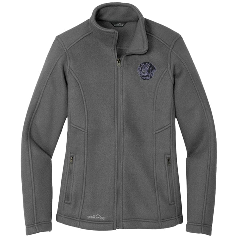 Flat-Coated Retriever Embroidered Women's Fleece Jacket