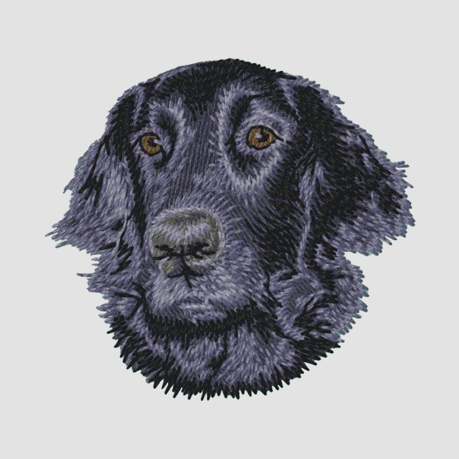 Flat-Coated Retriever Embroidered Classic Long Sleeve Shirt