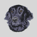 Flat-Coated Retriever Embroidered Mock Neck Sweatshirt