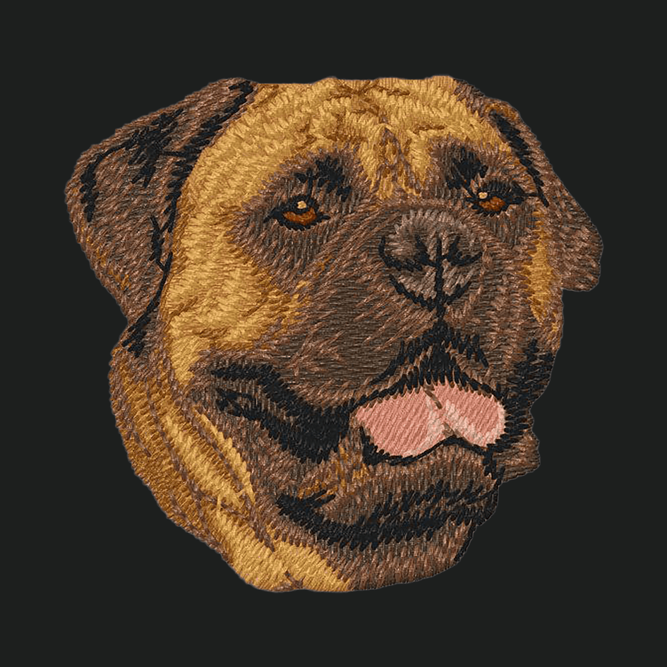 Bullmastiff Embroidered Crossbody Bag