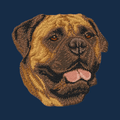 Bullmastiff Embroidered Men's Denim Shirt