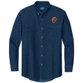 Bullmastiff Embroidered Men's Denim Shirt