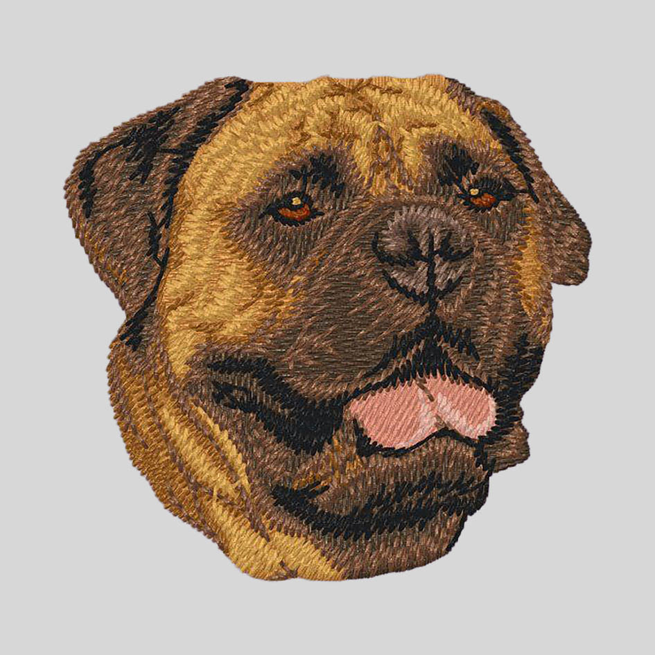 Bullmastiff Embroidered Mock Neck Sweatshirt
