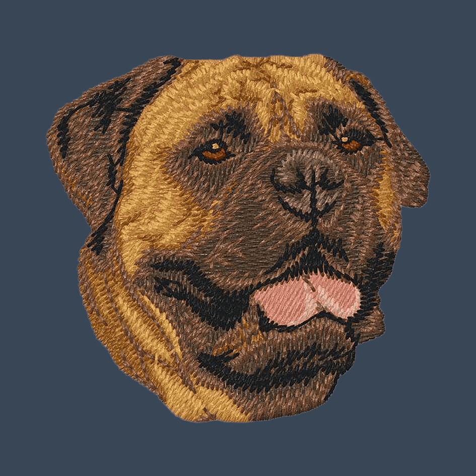Bullmastiff Embroidered Women's Denim Shirt