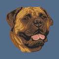 Bullmastiff Embroidered Women's Denim Shirt