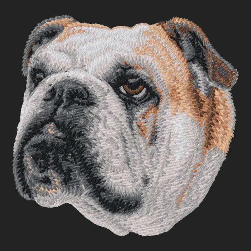 Bulldog Embroidered Sweatshirt Hoodie
