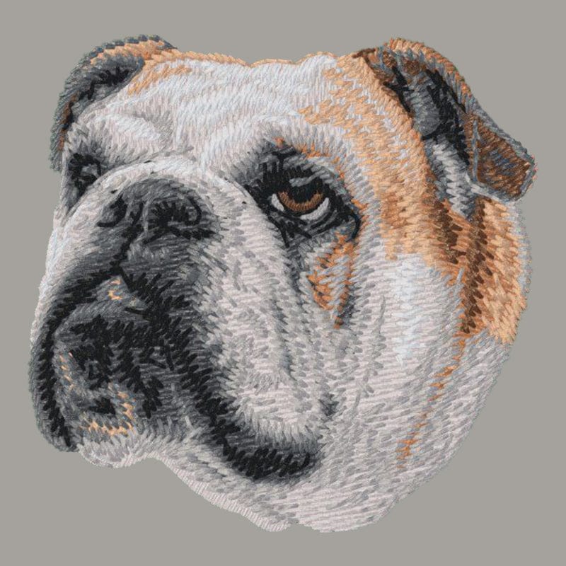 Bulldog Embroidered Sweatshirt Hoodie