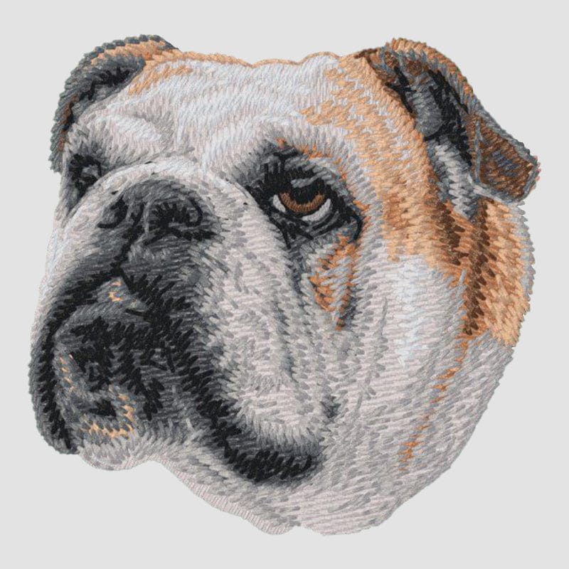 Bulldog Embroidered Sweatshirt Hoodie