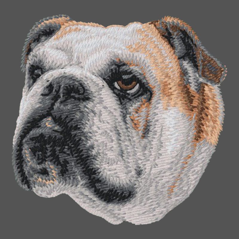 Bulldog Embroidered Men's Fleece Jacket