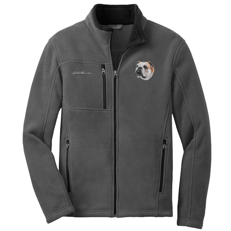Bulldog Embroidered Men's Fleece Jacket