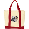 Bulldog Embroidered Tote