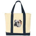Bulldog Embroidered Tote