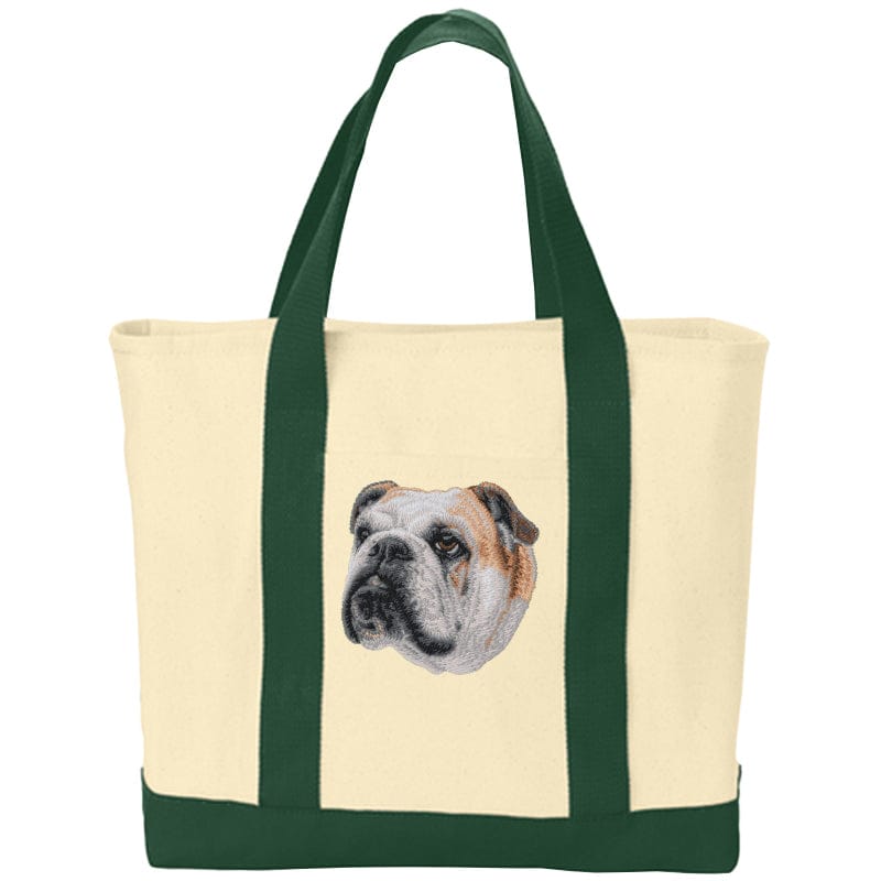 Bulldog Embroidered Tote