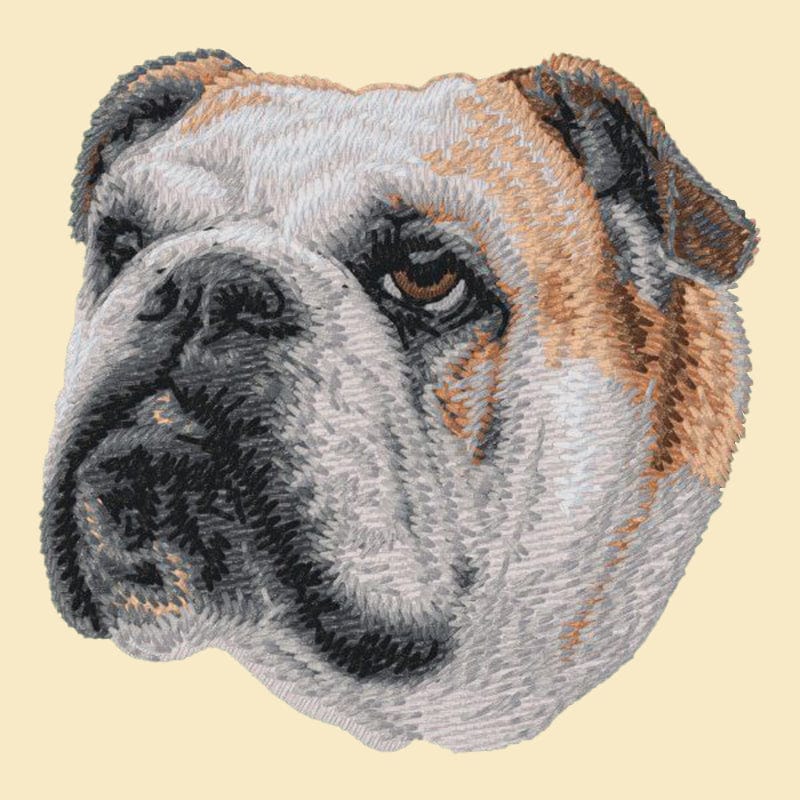 Bulldog Embroidered Tote