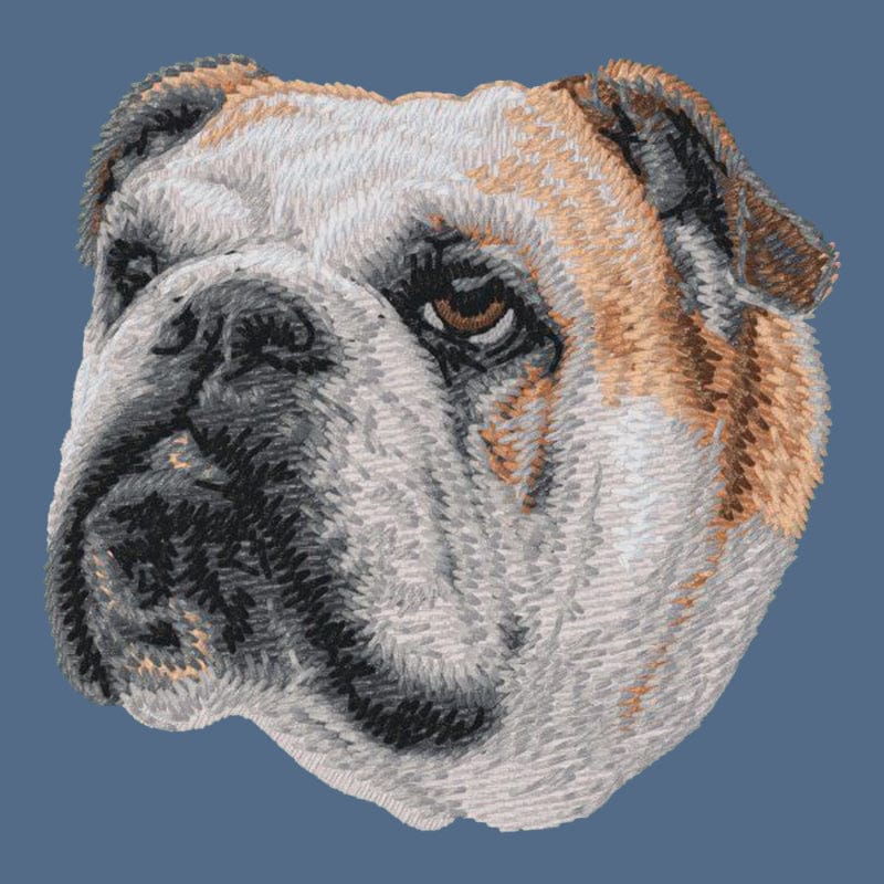 Bulldog Embroidered Women's Denim Shirt