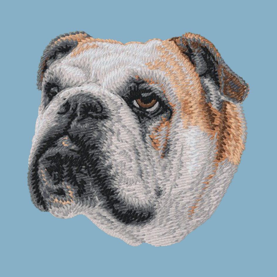 Bulldog Embroidered Classic Long Sleeve Shirt