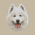 Samoyed Embroidered Crossbody Bag