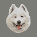 Samoyed Embroidered Wearable Blanket