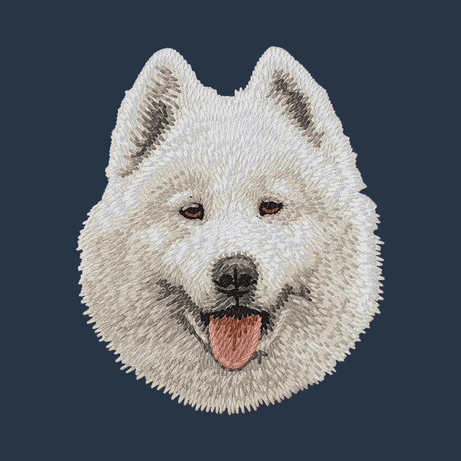 Samoyed Embroidered Wearable Blanket