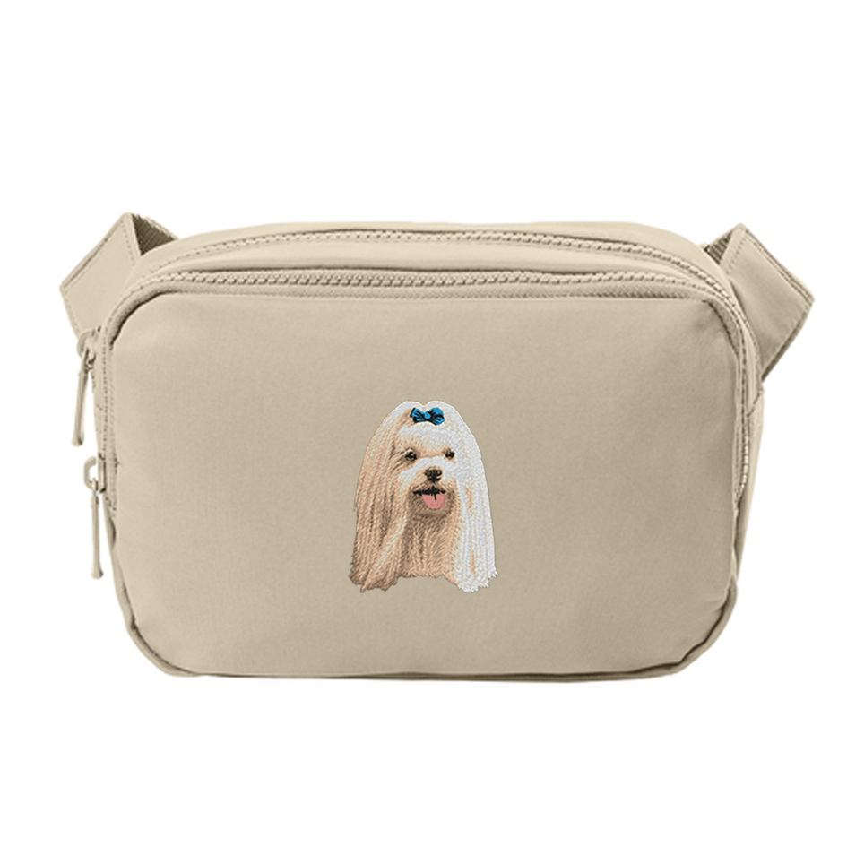 Maltese Embroidered Crossbody Bag