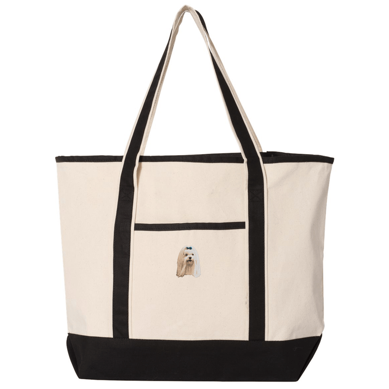 Maltese Embroidered Tote