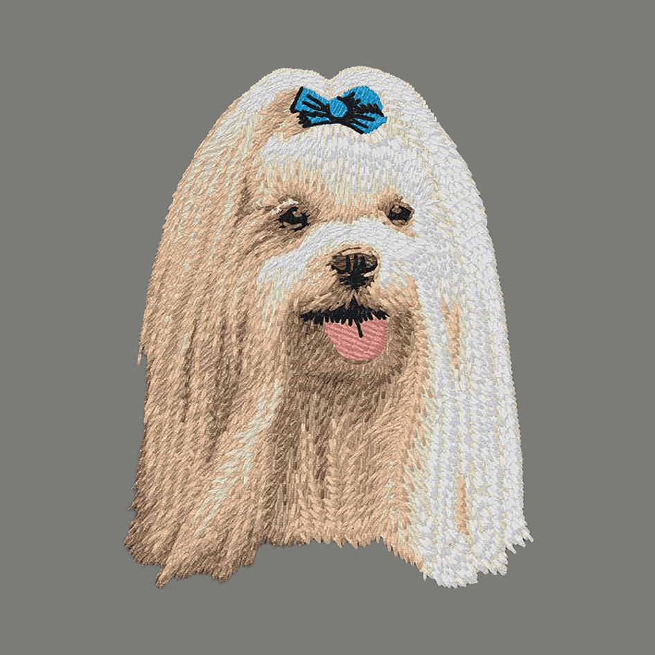 Maltese Embroidered Wearable Blanket