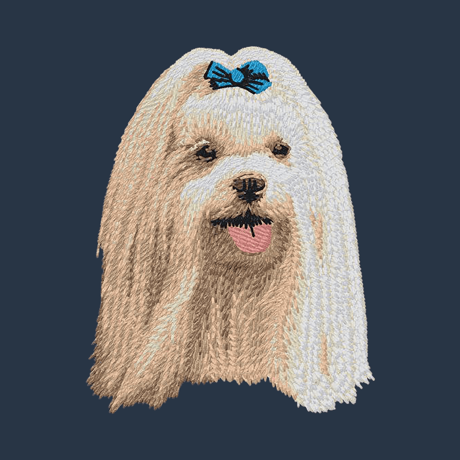 Maltese Embroidered Wearable Blanket