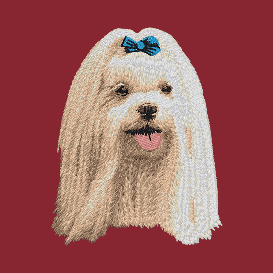 Maltese Embroidered Wearable Blanket