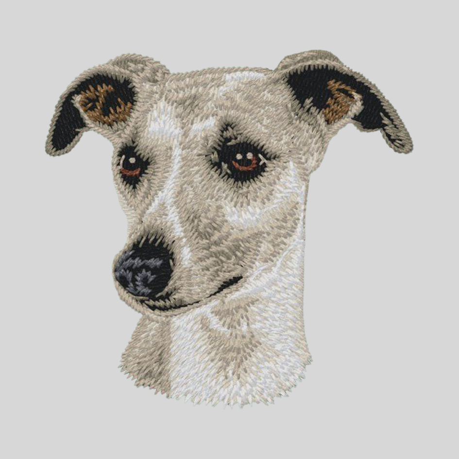 Whippet Embroidered Mock Neck Sweatshirt
