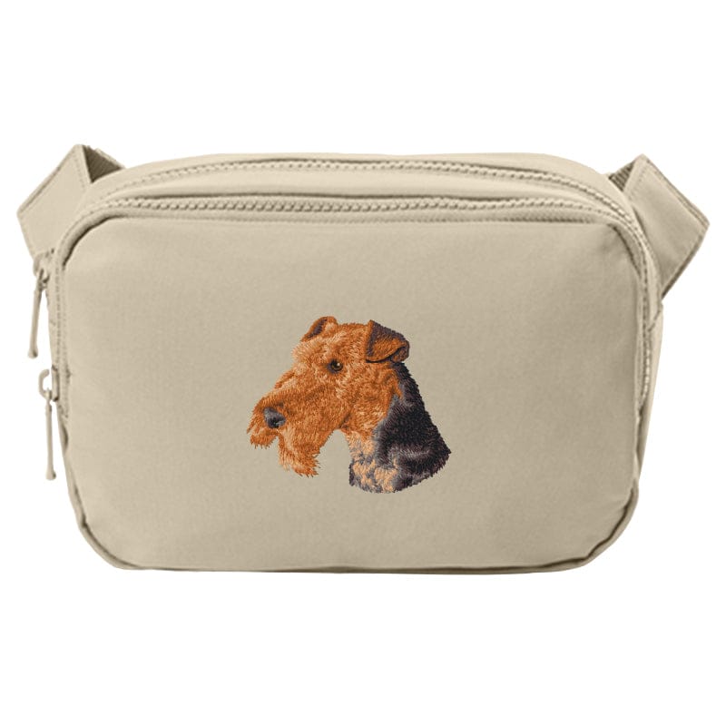 Airedale Terrier Embroidered Crossbody Bag