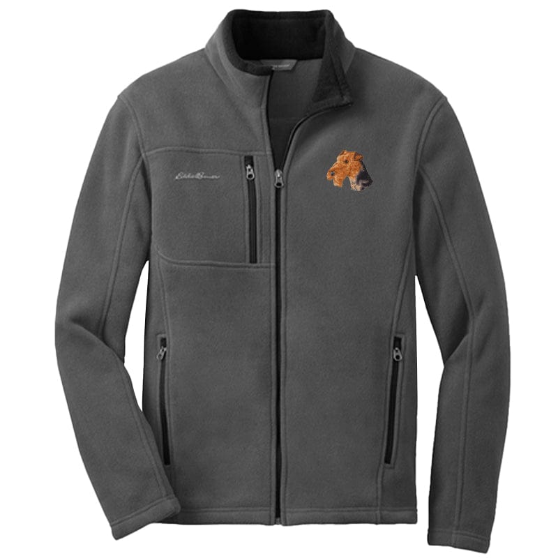 Airedale Terrier Embroidered Men's Fleece Jacket