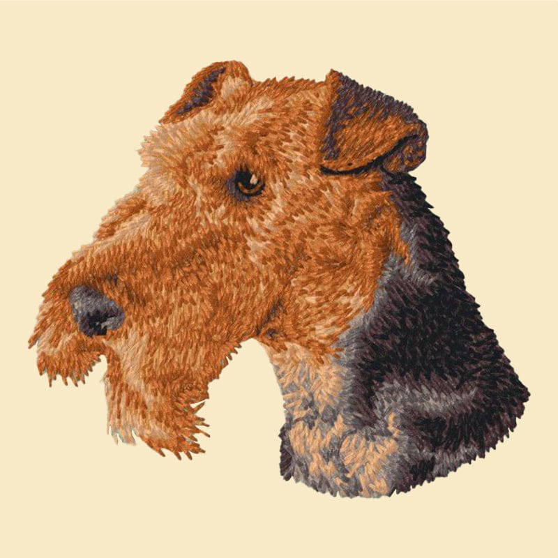Airedale Terrier Embroidered Tote