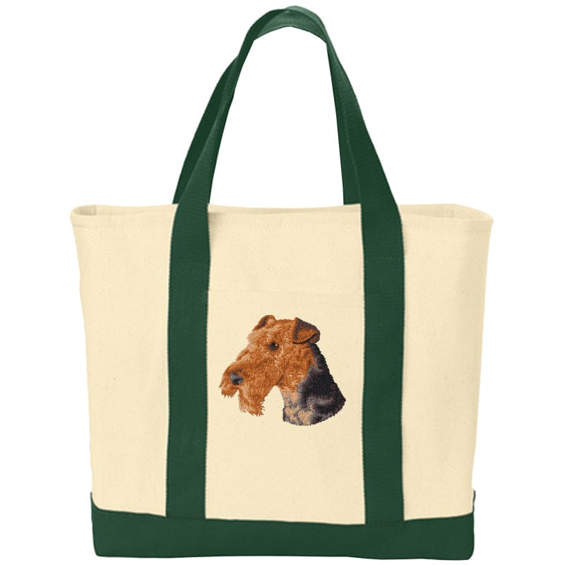 Airedale Terrier Embroidered Tote