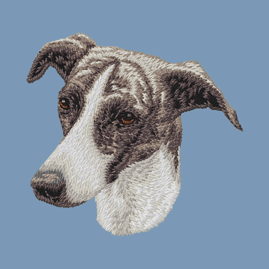 Greyhound Embroidered Men's Denim Shirt