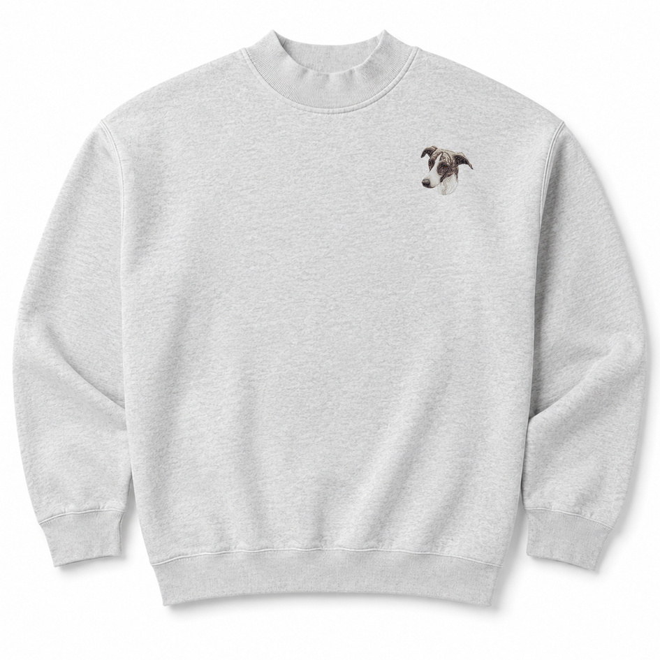 Greyhound Embroidered Mock Neck Sweatshirt