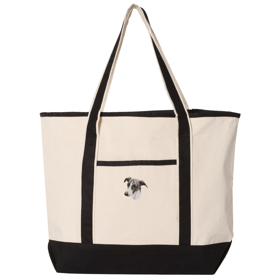 Greyhound Embroidered Tote