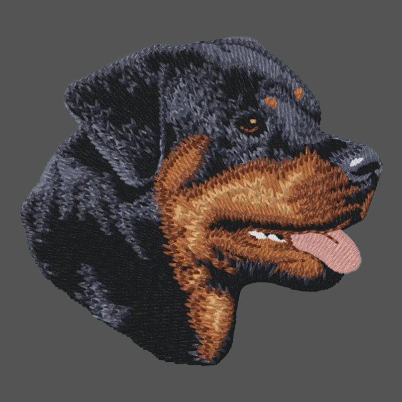 Rottweiler Embroidered Men's Fleece Jacket