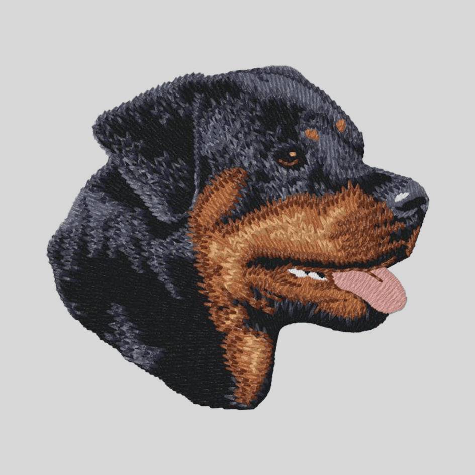Rottweiler Embroidered Mock Neck Sweatshirt