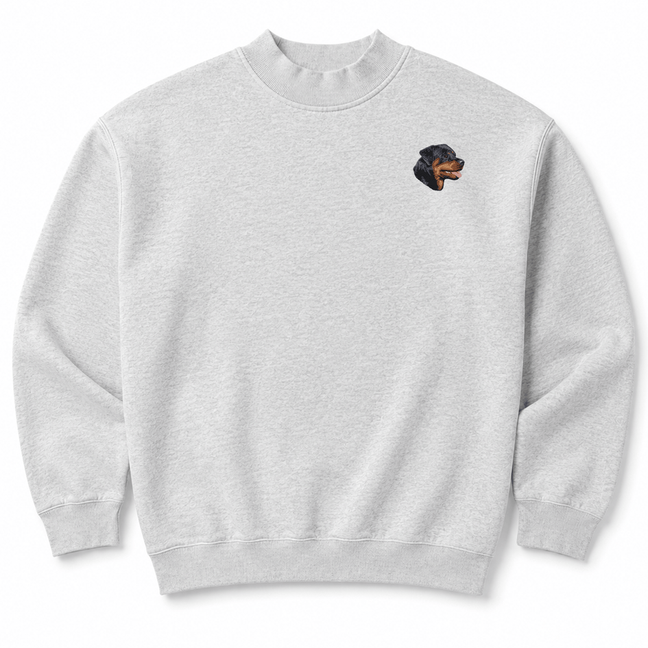 Rottweiler Embroidered Mock Neck Sweatshirt