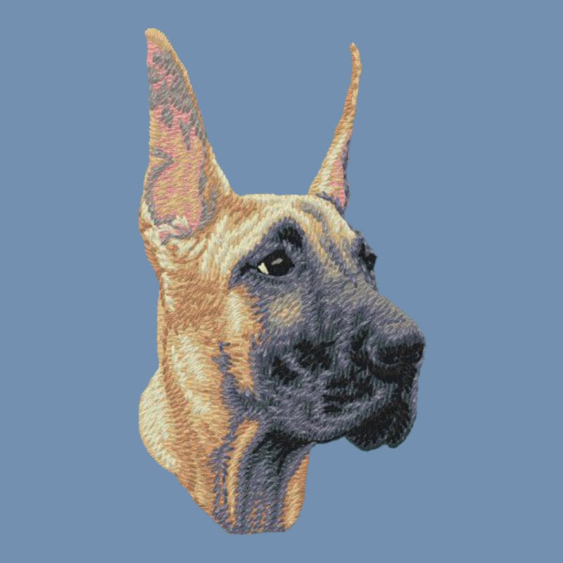 Great Dane Embroidered Men's Denim Shirt