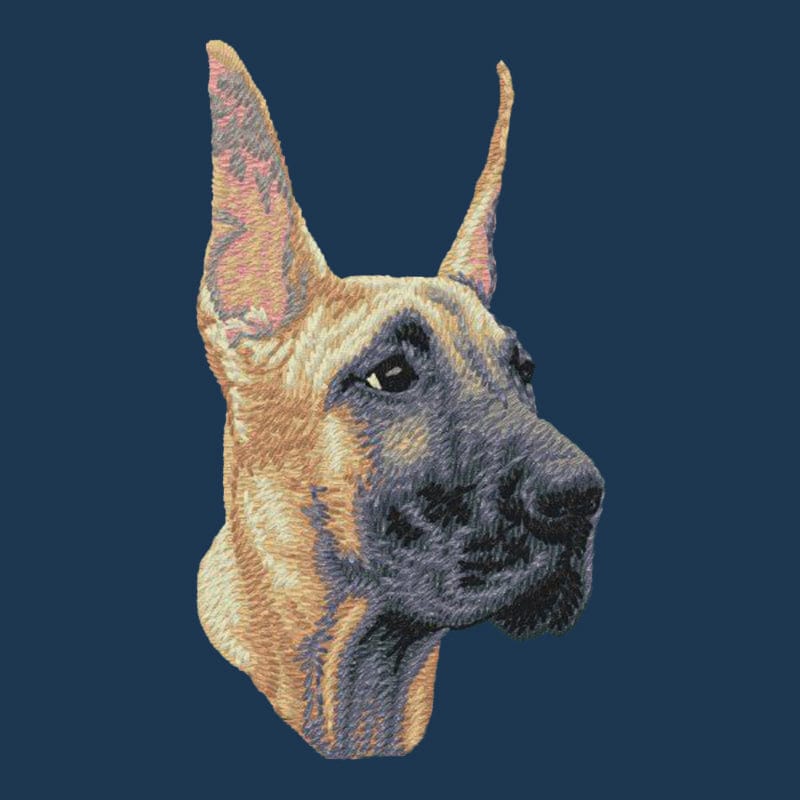 Great Dane Embroidered Men's Denim Shirt