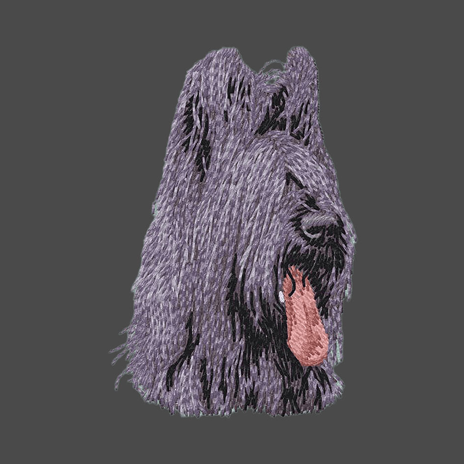 Briard Embroidered Men's Fleece Jacket
