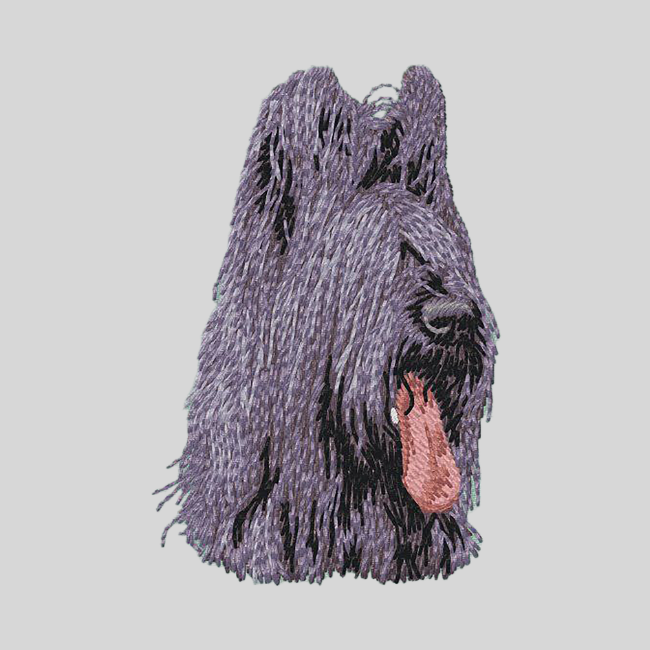 Briard Embroidered Mock Neck Sweatshirt