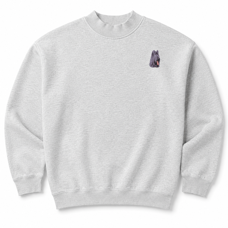 Briard Embroidered Mock Neck Sweatshirt