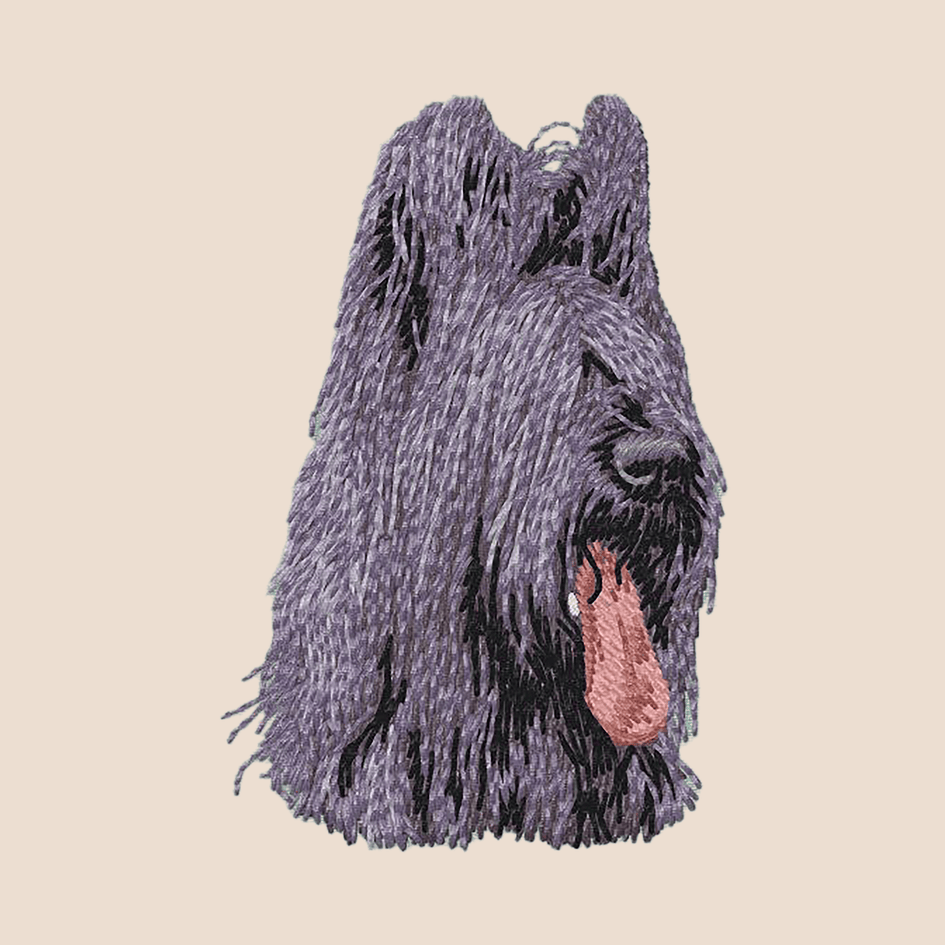 Briard Embroidered Tote