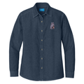 Briard Embroidered Women's Denim Shirt