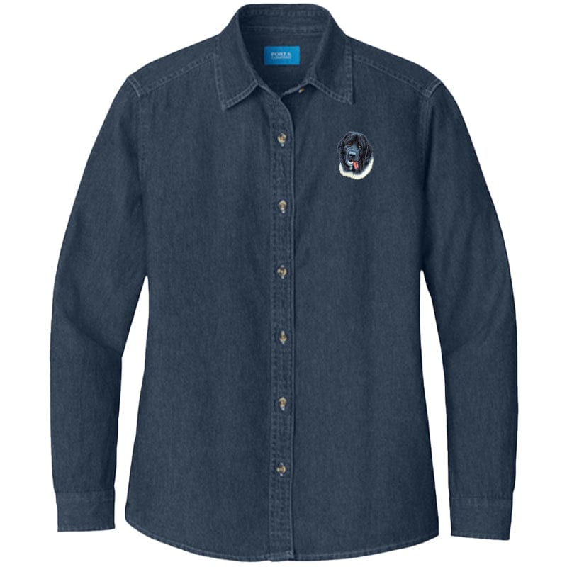 Newfoundland Embroidered Women's Denim Shirt