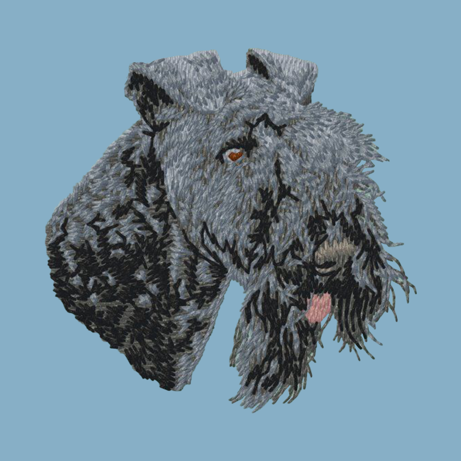 Kerry Blue Terrier Embroidered Classic Long Sleeve Shirt