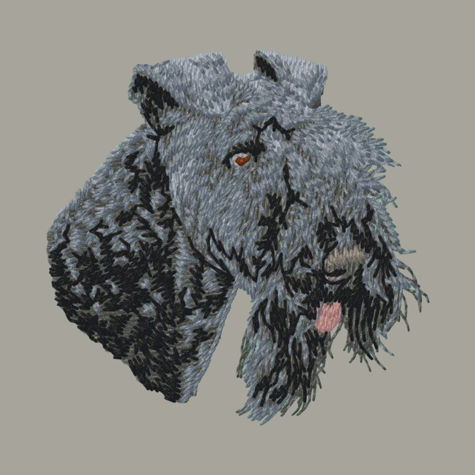 Kerry Blue Terrier Embroidered Classic Long Sleeve Shirt