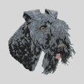 Kerry Blue Terrier Embroidered Mock Neck Sweatshirt